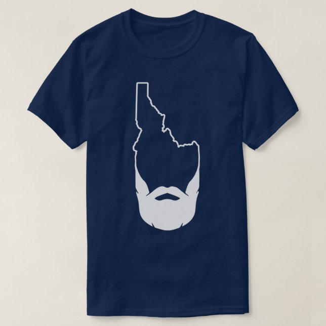 Hipster Idaho Beard Boise Idaho FamousPotato T-Shirt (Design Front)