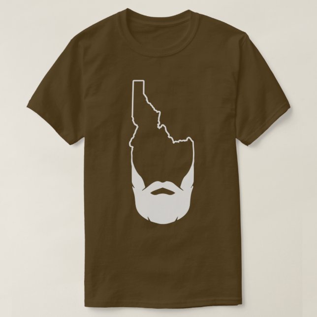 Hipster Idaho Beard Boise Idaho FamousPotato TShir T-Shirt (Design Front)