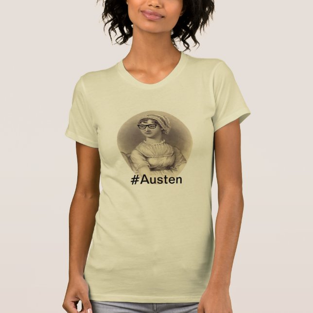 Hipster Jane Austen T-Shirt (Front)