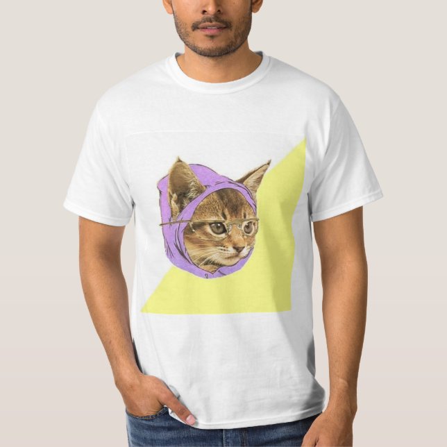 Hipster Kitty Cat Advice Animal Meme T-Shirt (Front)