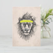 Hipster lion (light background) (Standing Front)
