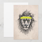 Hipster lion (light background) (Front/Back)