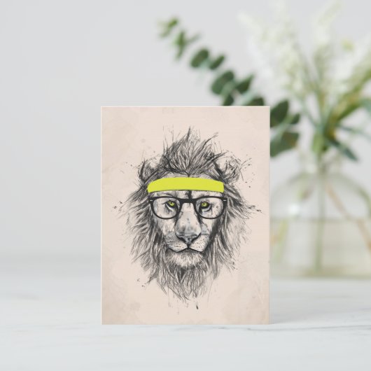 Hipster lion (light background) (Standing Front)