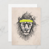 Hipster lion (light background) (Front/Back)