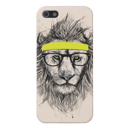 Hipster Lion (light Background) Iphone Se/5/5s Cover