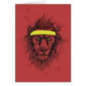 hipster lion (red) (Front)