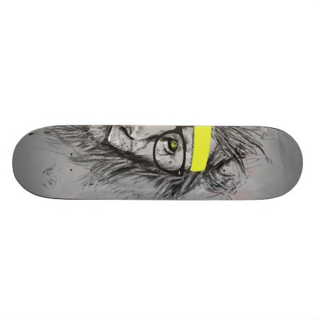 Hipster Lion Skateboard