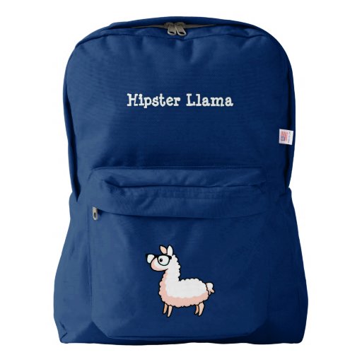 Hipster Llama Backpack | Zazzle