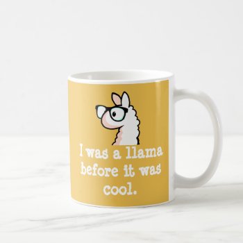 Hipster Llama Coffee Mug by YamPuff at Zazzle