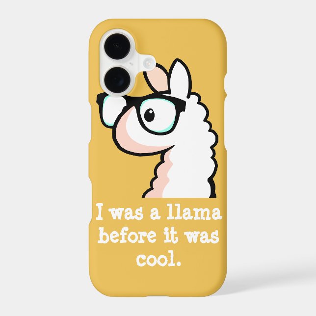 Hipster Llama Iphone Case (Back)