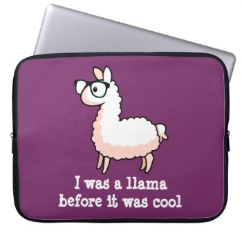 Hipster Llama Laptop Sleeve by YamPuff at Zazzle