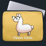 Hipster Llama Laptop Sleeve<br><div class="desc">Hipster was a llama before it was cool. You can chose any color for the background color: blue, purple, green, etc. Have fun with these quirky llamas!</div>
