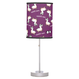 Hipster Llama Madness Table Lamp
