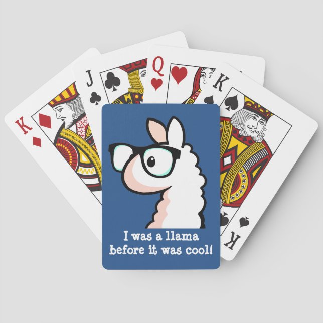 Hipster Llama Poker Cards (Back)
