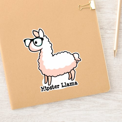 Hipster Llama Sticker