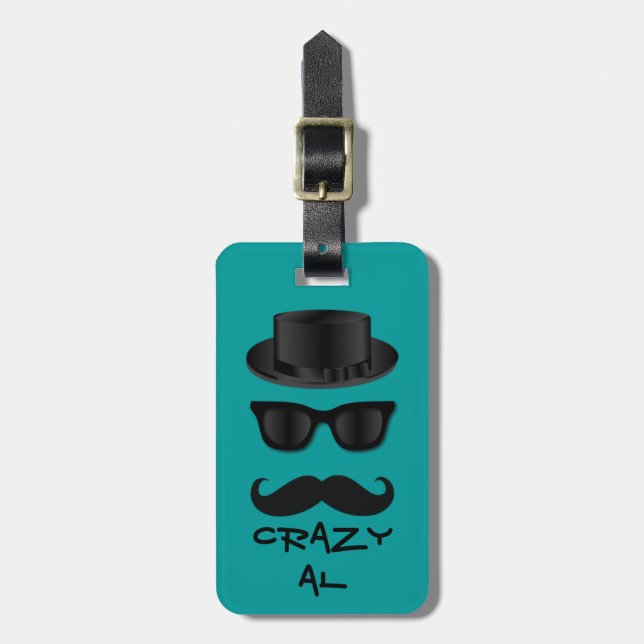 Hipster Luggage Tag (Front Vertical)
