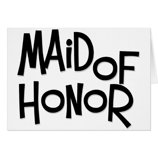 Hipster Maid of Honor Card