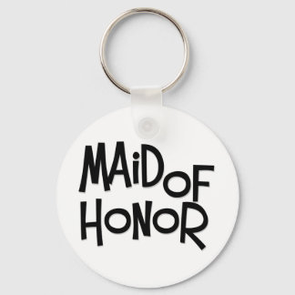 Hipster Maid of Honor Keychain