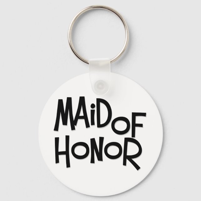 Hipster Maid of Honor Keychain (Front)
