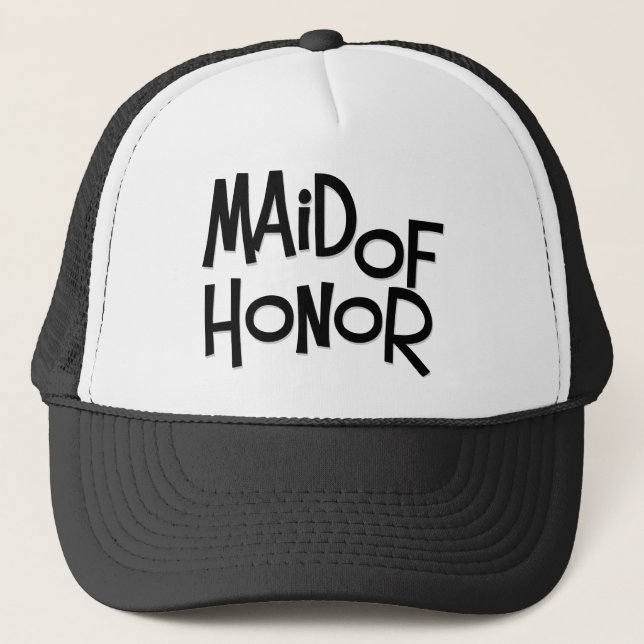 Hipster Maid of Honor Trucker Hat (Front)