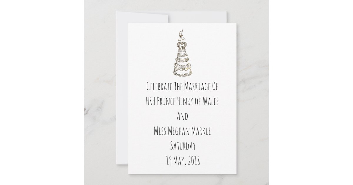 Hipster Mod Harry And Meghan Wedding Invitation Zazzle 5162