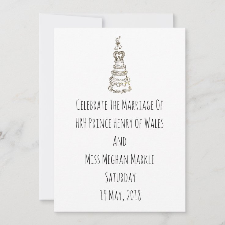 Hipster Mod Harry And Meghan Wedding Invitation Zazzle 9644