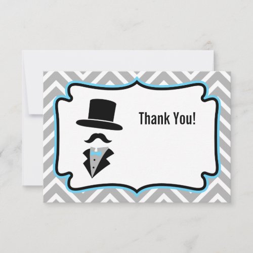 Hipster Moustache Little Man Thank You Note