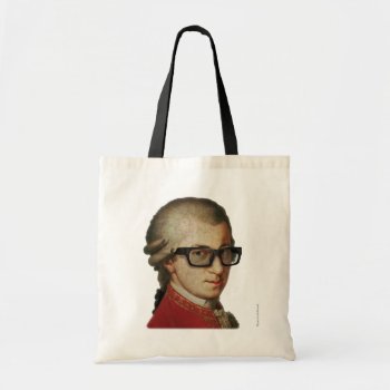 Hipster Mozart Tote Bag by StrangeStore at Zazzle