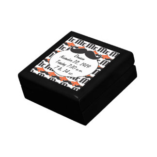 Hipster Mr Lil' Man Baby Stats Jewelry Box