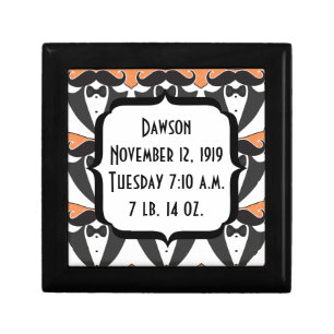 Hipster Mr Lil' Man Baby Stats Jewelry Box