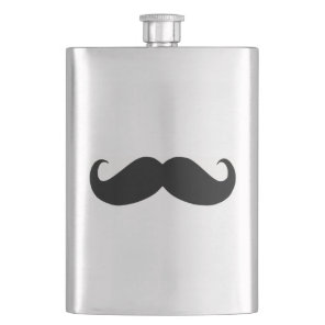 Hipster Mustache Classic Flask