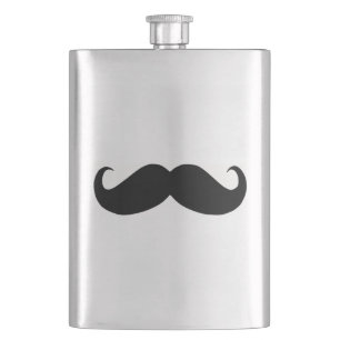 Hipster Mustache Classic Flask