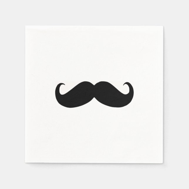 Hipster Mustache Paper Napkin (Front)