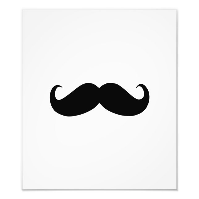 Hipster Mustache Photo Print (Front)