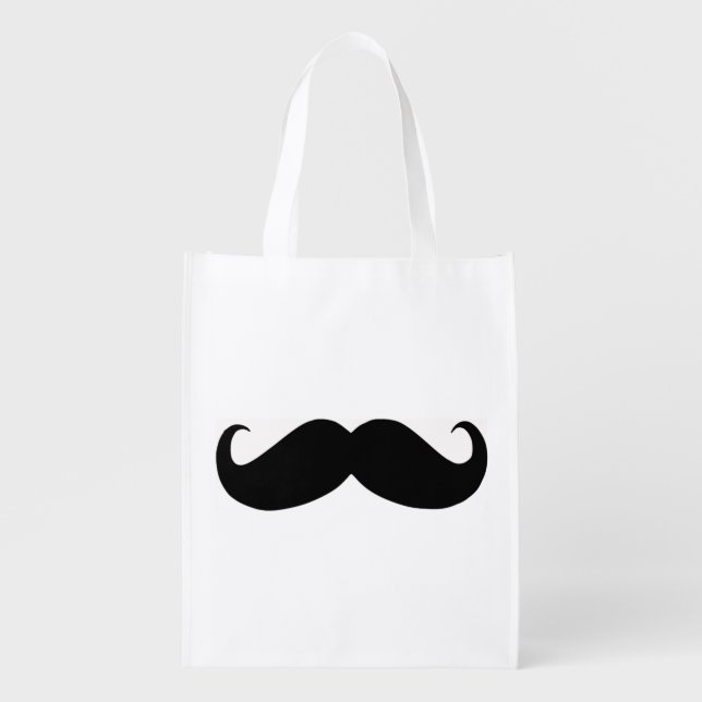 Hipster Mustache Reusable Bag (Front)