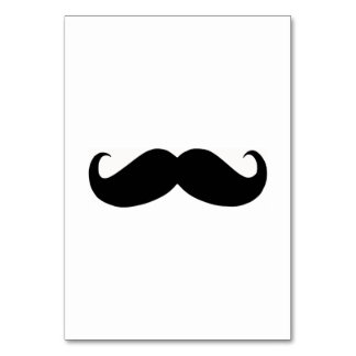 Hipster Mustache Table Card