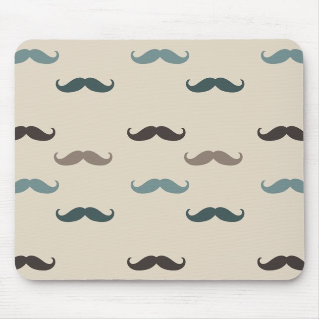 Hipster Mustaches Mouse Pad (Front)