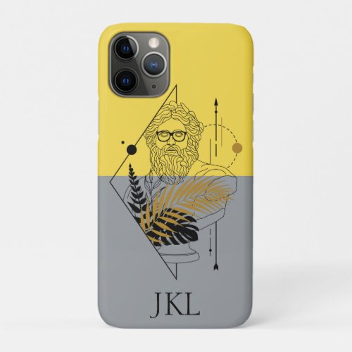 Hipster Olympic God Colorblock Monogram iPhone 11 Pro Case