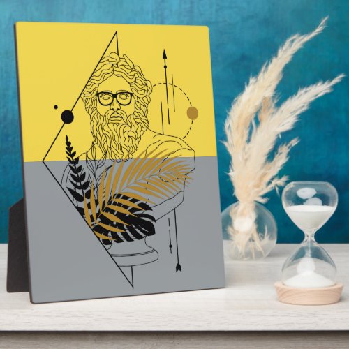Hipster Olympic God Colorblock Plaque
