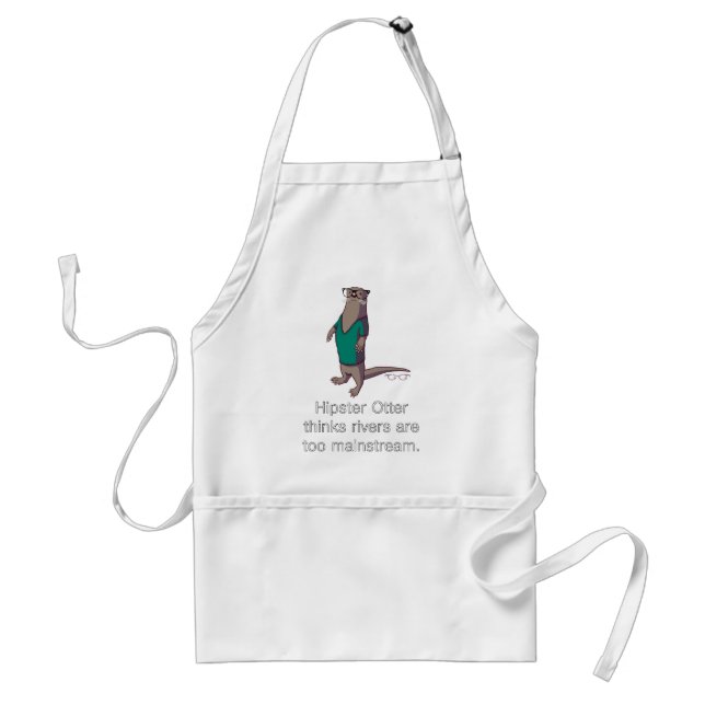 Hipster Otter Apron (Front)