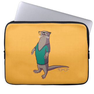 Hipster Otter Laptop Sleeve (without text)
