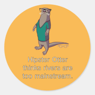 Hipster Otter Stickers