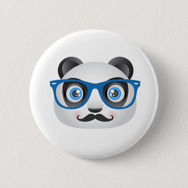 Hipster Panda Button (Front)