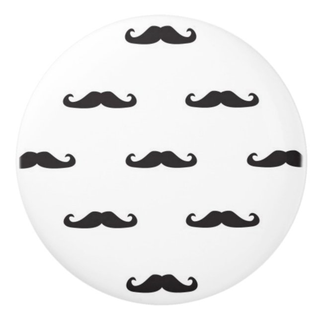 Hipster pattern ceramic knob (Front)