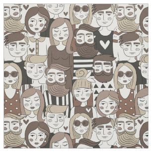 Hipster Pattern fabric
