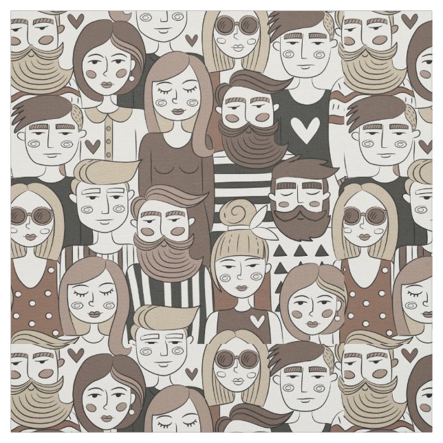 Hipster Pattern fabric (Swatch)