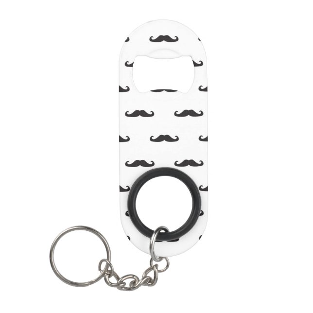 Hipster pattern keychain bottle opener (Front)