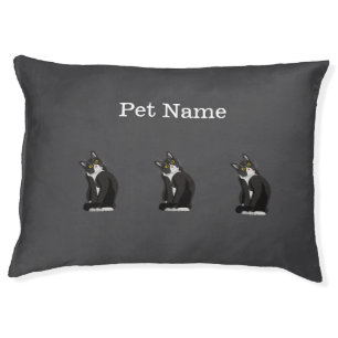 Hipster Personalized Cat Bed