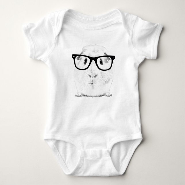 Hipster Pigster Baby Bodysuit (Front)