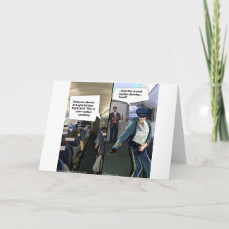 Hipster Pilot Funny Card